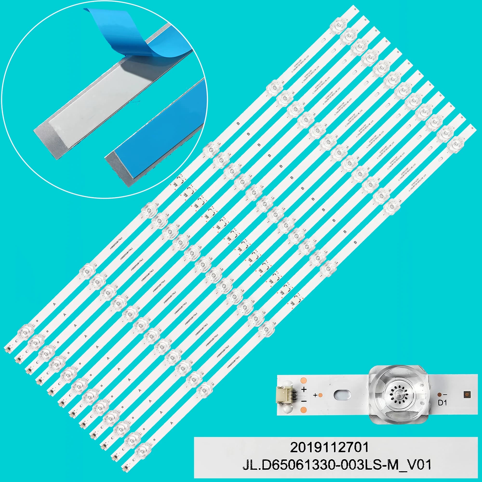 Striscia di retroilluminazione a LED per 65S8 65U7GGQV JHD650X3U81-TAL3 JL.D65061330-003LS-M_V01