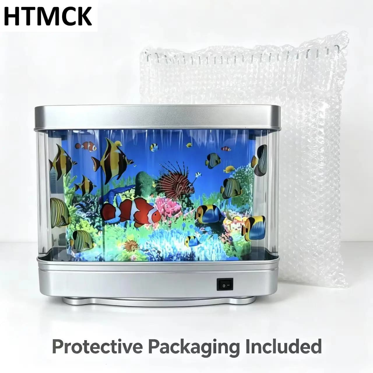 Tropical Fish Tank Lamps Artificial Aquarium Decor Virtual Ocean in Motion Night Light For Children Halloween Christmas Gift Toy
