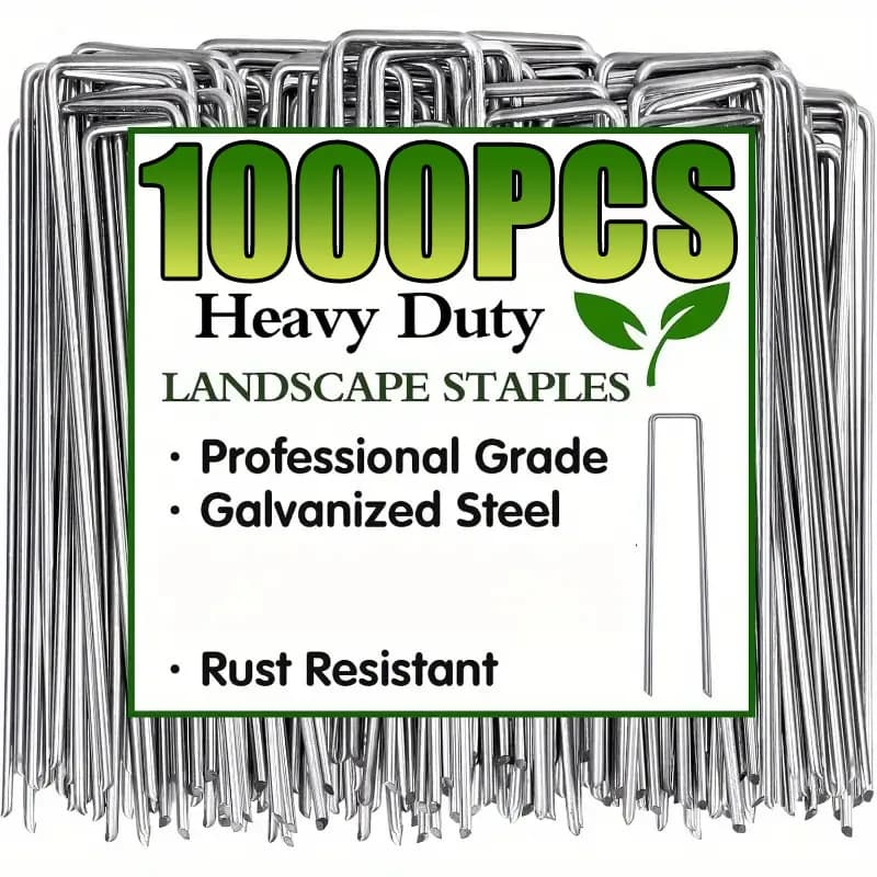 Punti metallici da giardino tipo U Pali per tubi per recinzione resistenti Perni per sod Punte per paesaggio zincate per contenere chiodi a terra per barriera per prati