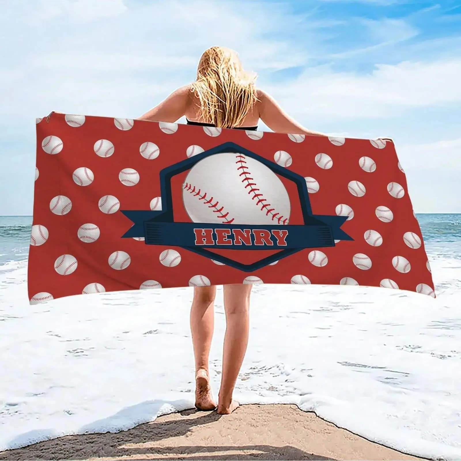 Asciugamani da spiaggia con nome personalizzato, morbidi, da viaggio, ad asciugatura rapida, assorbenti, leggeri, per squadre sportive, nuoto, asciugamano personalizzato
