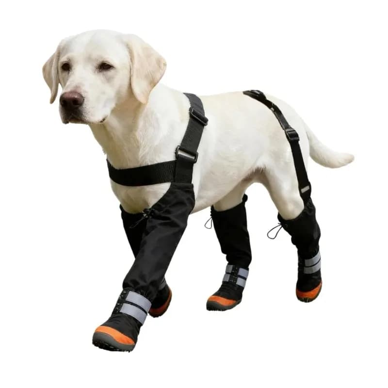 Easy To Wear Non-Slip Dog Suspender Boots Wear-resistant Waterproof Pet Rain Shoes Warm Adjustable Pet Shoe Covers Hiking