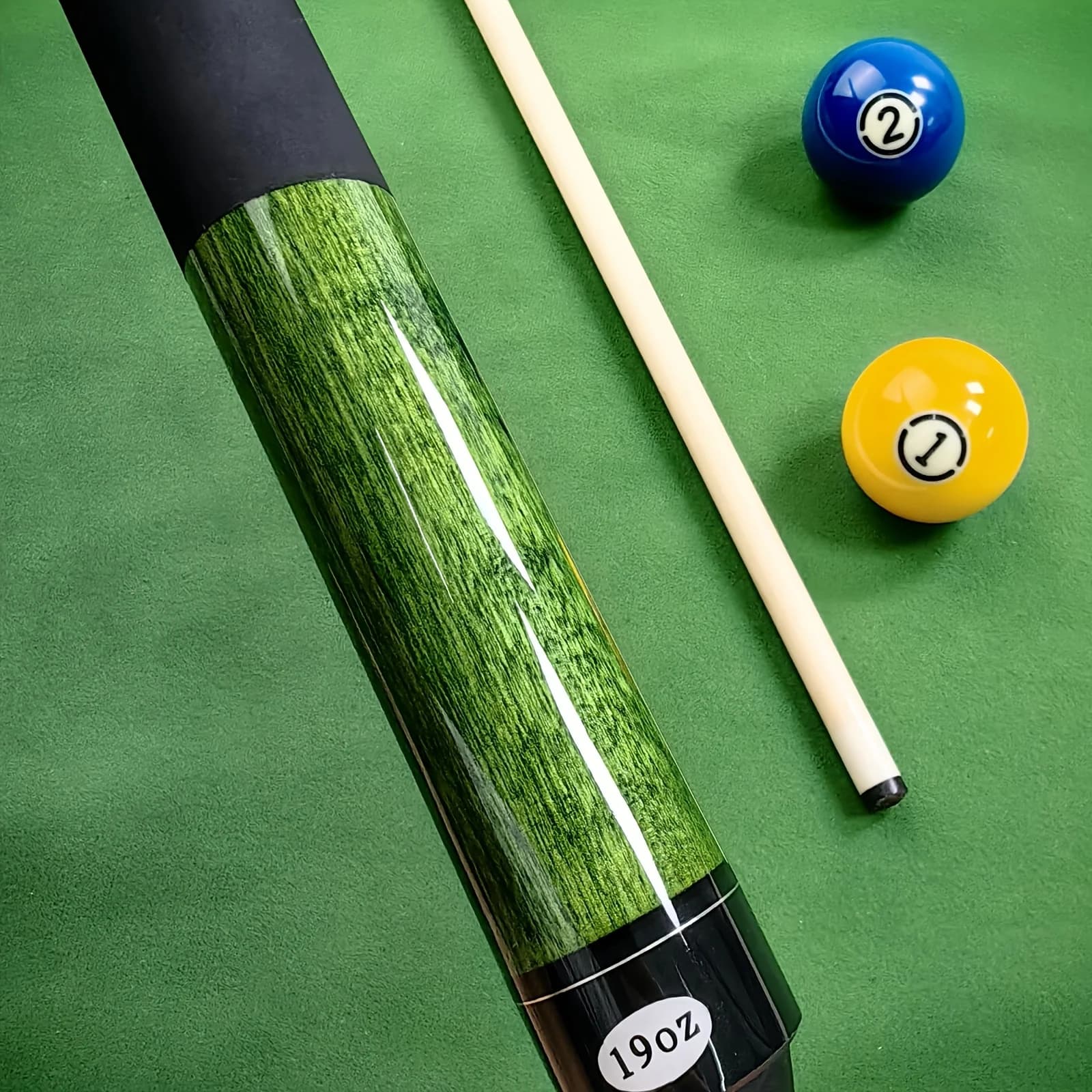 1/2 Maple Billiard Pool Cue Stick with 13mm Tip Non-Slip Rubber Handle