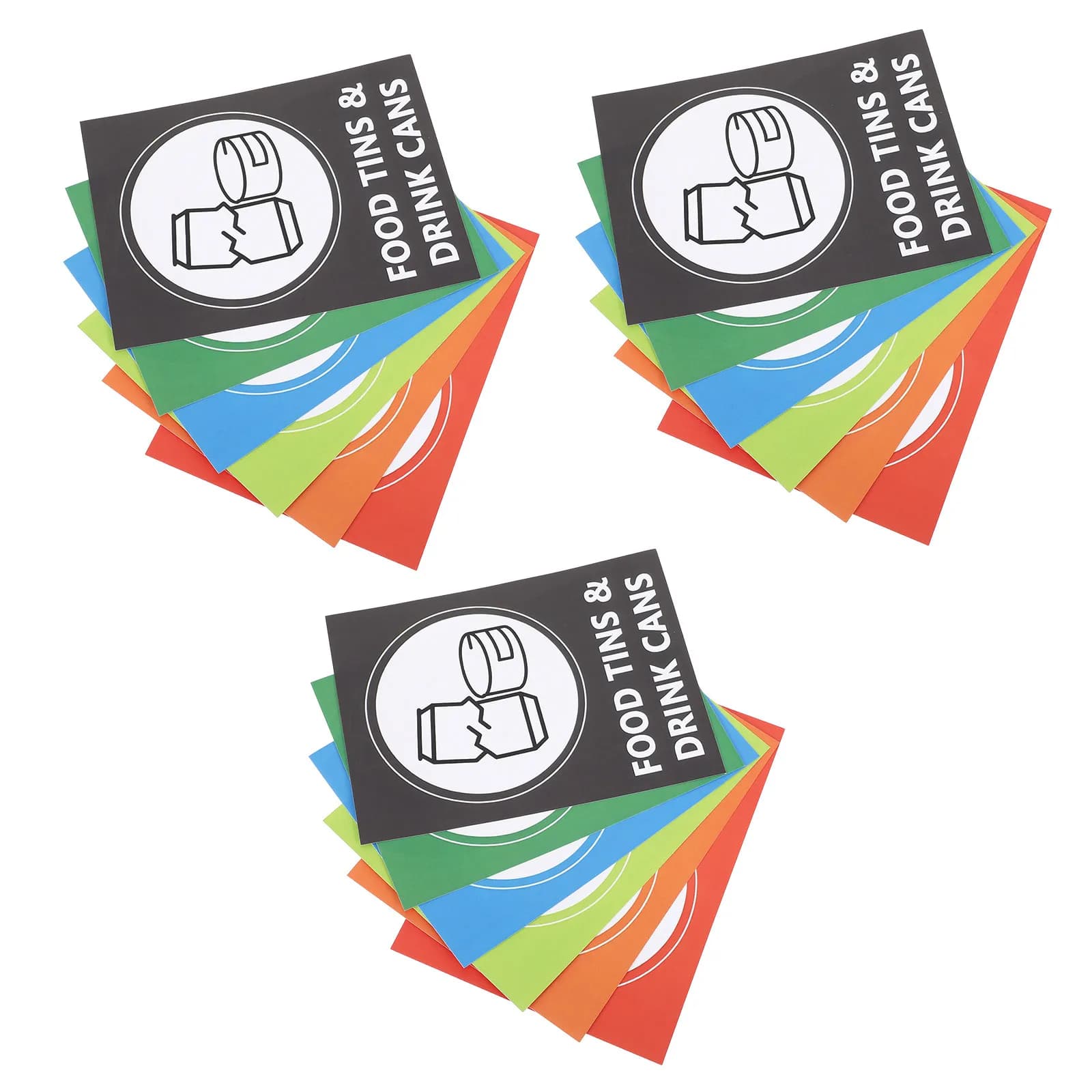 18Pcs Garbage Bin Recycling Stickers Waterproof Fade Resistant Self Adhesive Trash Recycle Labels for Office Home