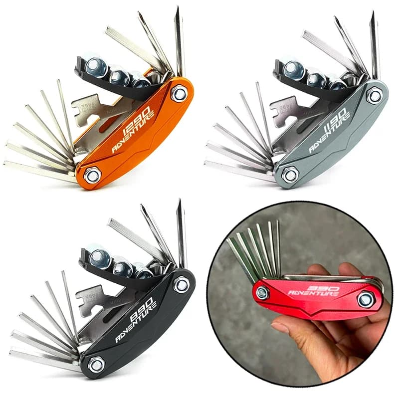 For KTM Adventure 390 790 890 1050 1090 1190 Super Adv Moto Multifunction Repair Tool 16 Functions Screwdriver Set