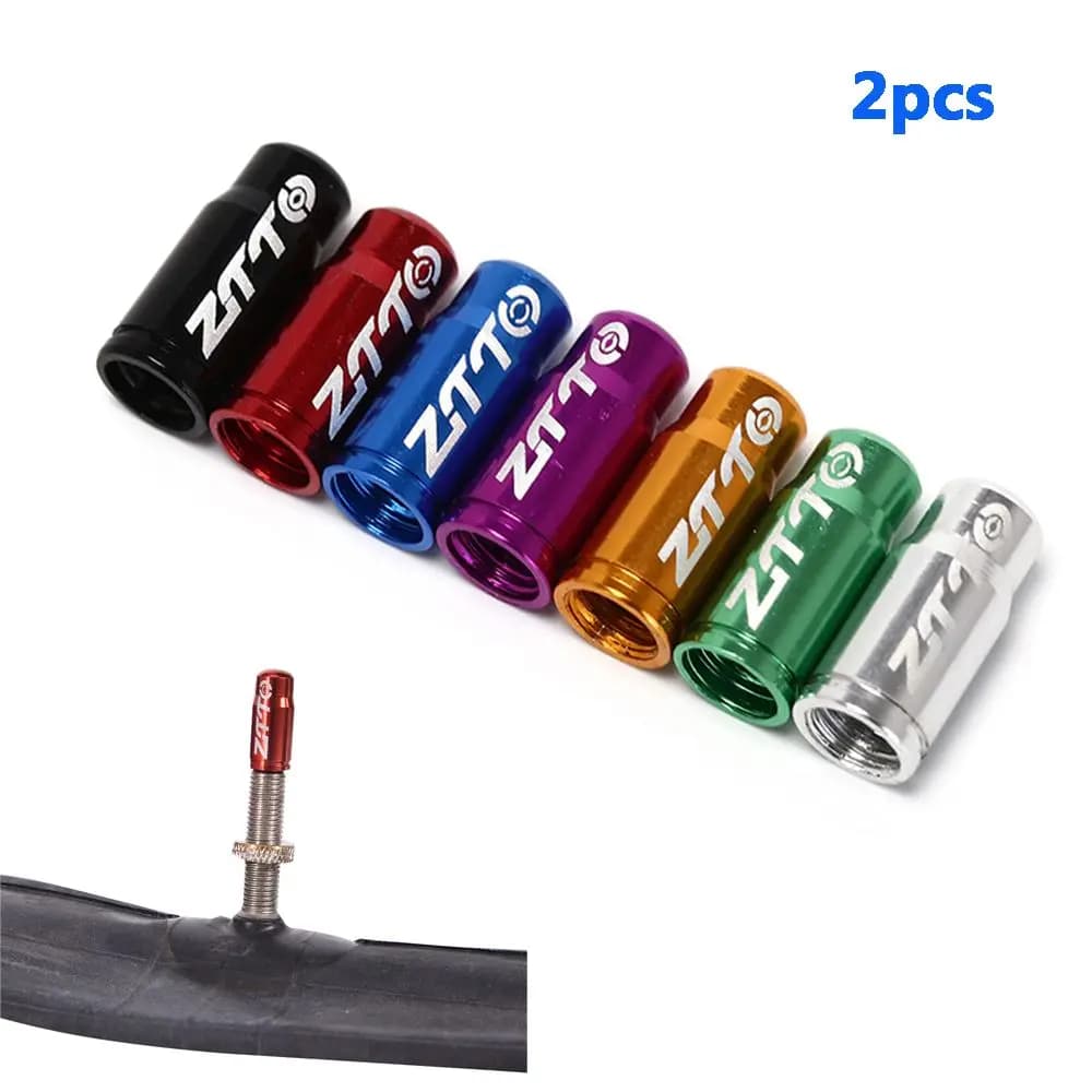 2Pcs MTB Mountain Bike antipolvere ciclismo Accessorie ruota in lega di alluminio tappo valvola protezione antipolvere coperchio pompa tappo ugello Gas
