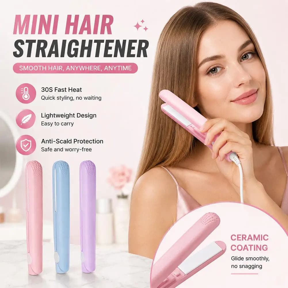 Piastra per Capelli 2-in-1 PTC, Strumento Professionale per lo Styling, Pettine Riscaldato, Ferro Piatto, Styler per Barba, Spazzola Arricciacapelli