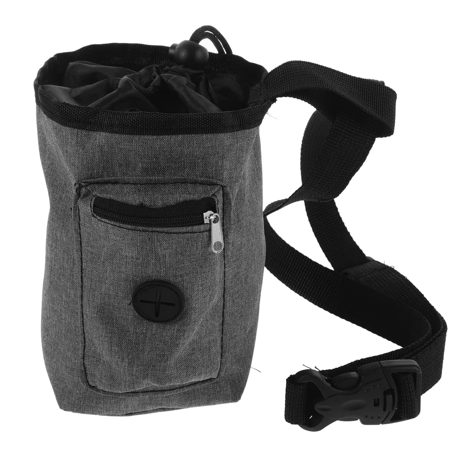 Borsa Porta Gesso Antiscivolo in Tessuto Oxford Grigia Leggera Portatile da Cintura per Arrampicata su Roccia, Bouldering, Alpinismo, Palestra