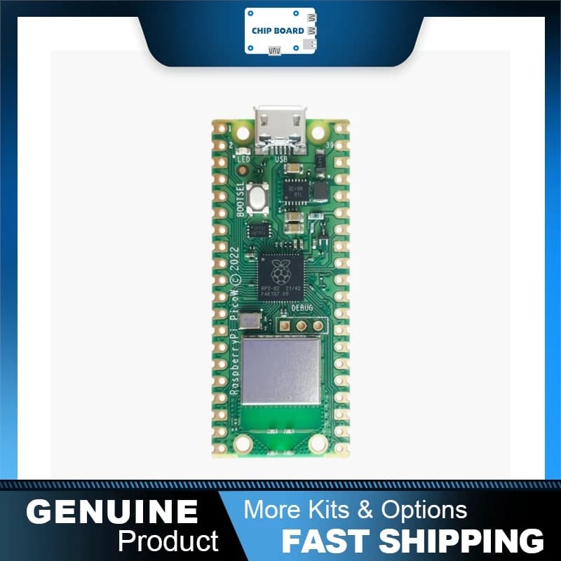 Raspberry Pi Pico / Pico 2 Board, Wireless WiFi, Pico or Pico H with Pin Header, MicroPython & C++ Support