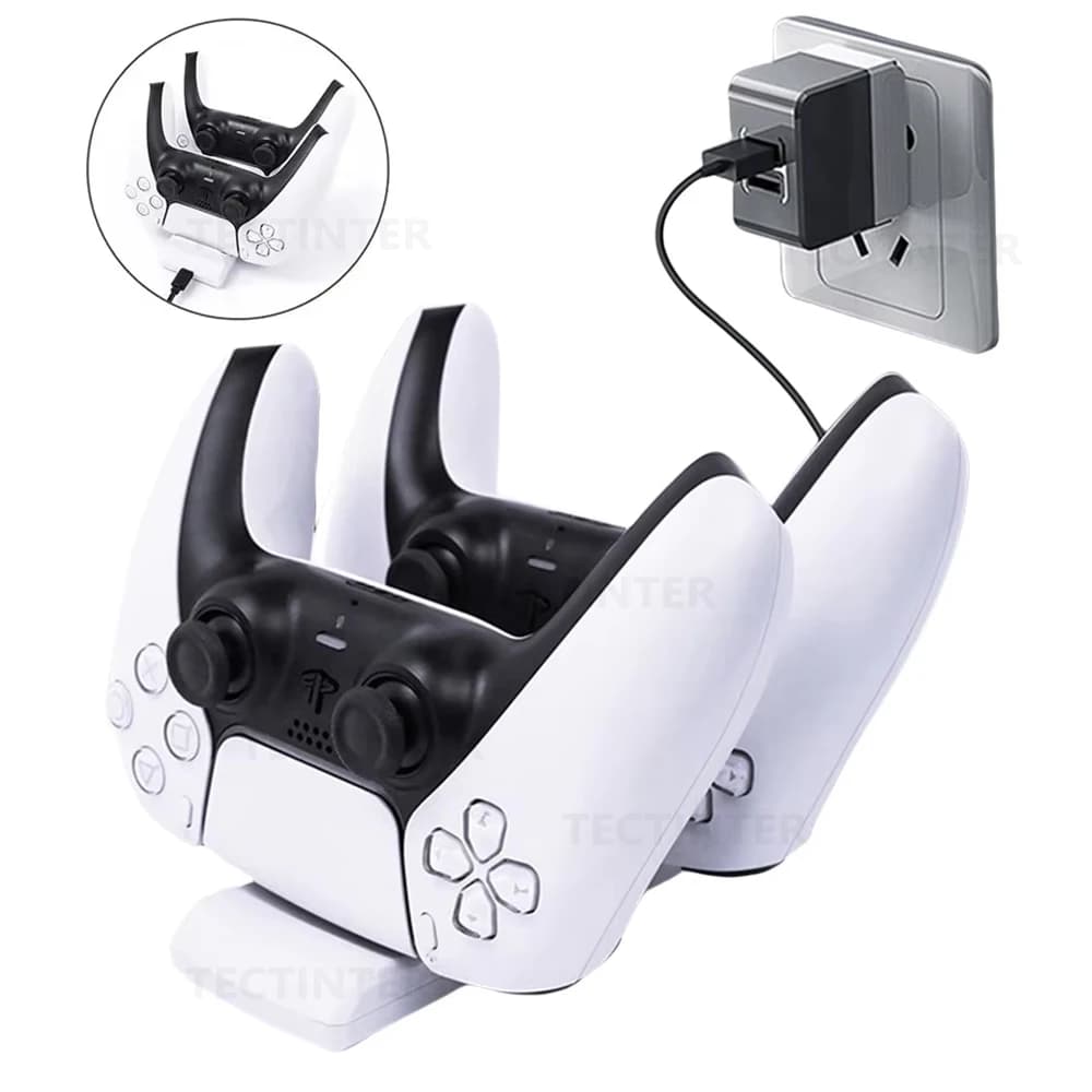 Base di ricarica rapida per controller PS5 con doppia stazione di ricarica Type-C per gamepad Playstation 5 e accessori da gioco