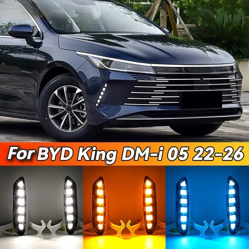 Luci Diurne a LED per BYD Destroyer 05 King DM-i 05 2022-2026, Indicatori di Direzione Dinamici, Fari Fendinebbia Anteriori Modificati