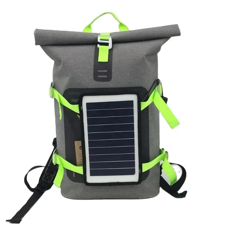 borsa zaino solare per notebook impermeabile con pannello di ricarica USB