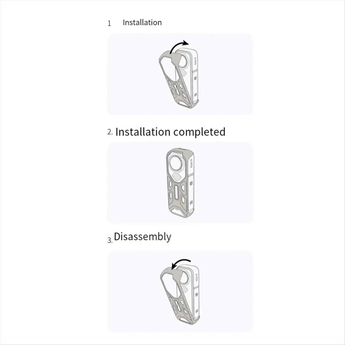 (ABDH) Cooling Clip with Temperature Control for Insta360 X5 Action Camera: Effective Heat Reduction, Improved Performance