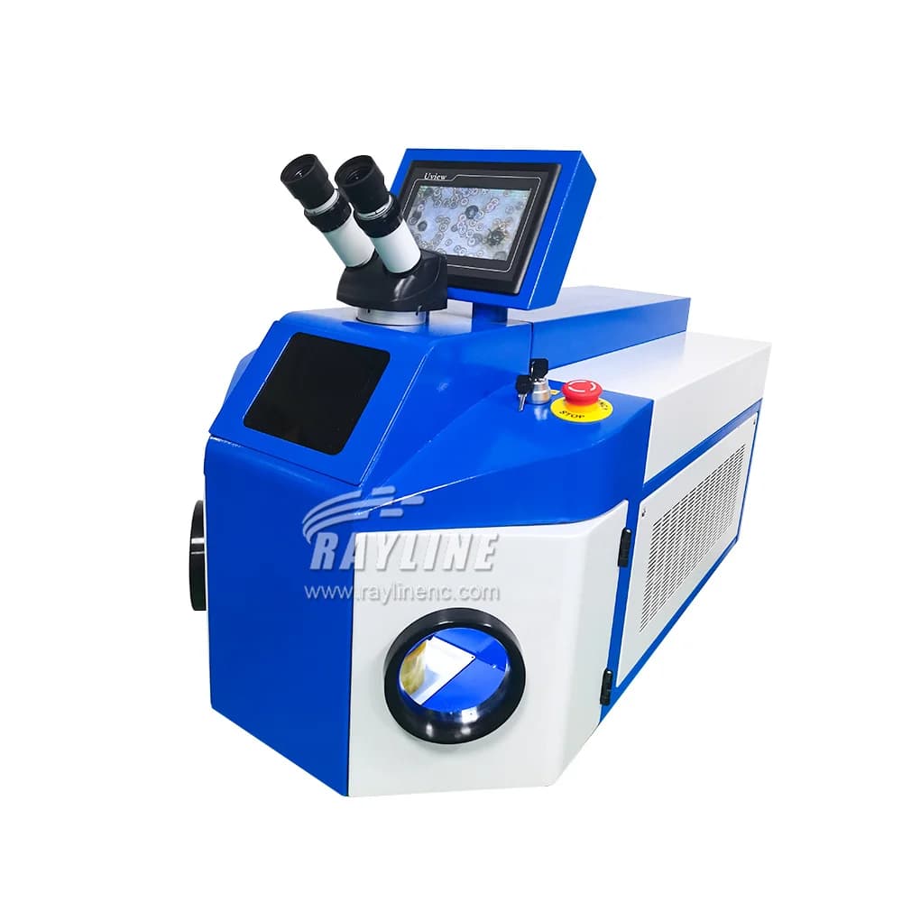 Saldatrice Laser da Tavolo 200W 160J per Gioielli con Microscopio, Saldatore Laser YAG per Oro, Argento, Dentale e Orologeria