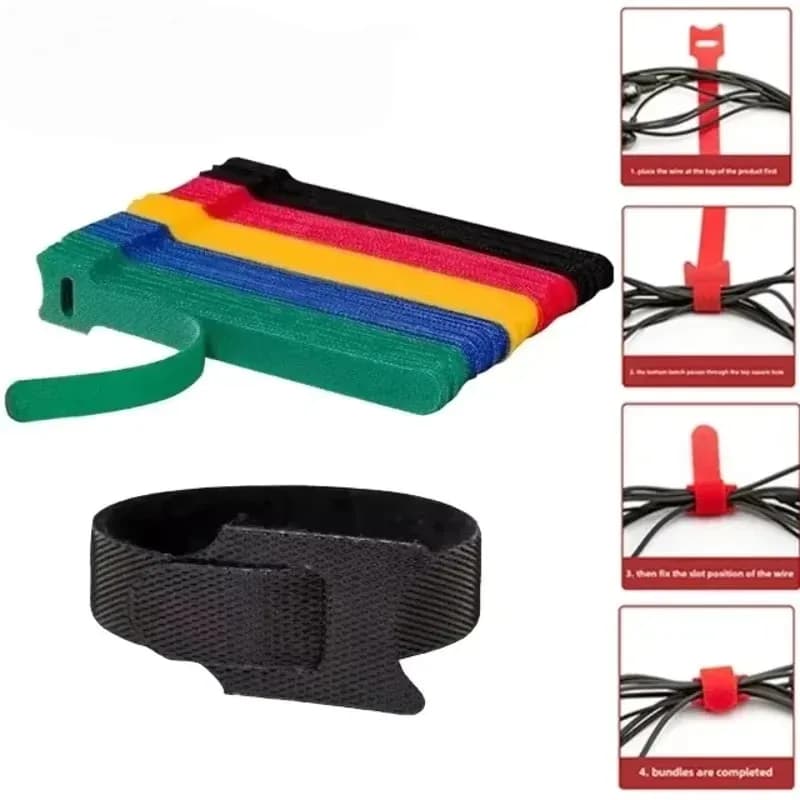 Fascette per cavi riutilizzabili con chiusura a strappo, cinghie di fissaggio, organizzatori per cavi multiuso per computer/TV/dispositivi elettronici, 20-50 pezzi
