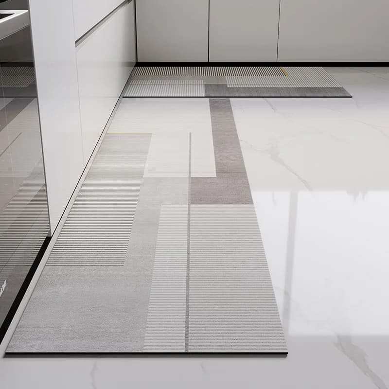 Kitchen Mat Runner Runner Long Carpet PVC Waterproof Leather Carpets Non-slip carpets Grey carpets for home