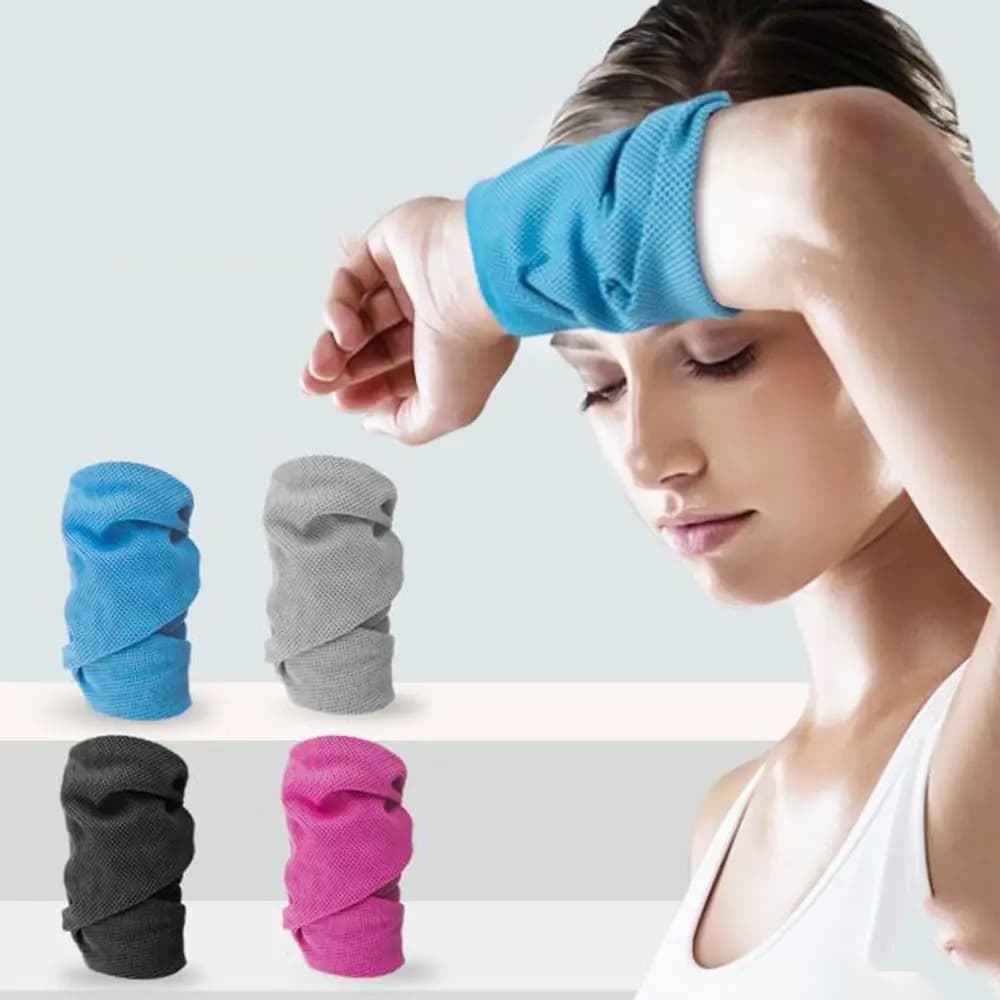 Asciugamano per il sudore da polso sportivo in fibra di poliestere Assorbimento del sudore Protezione per il polso Tovaglietta da polso portatile Fascia per il fitness Campeggio Corsa