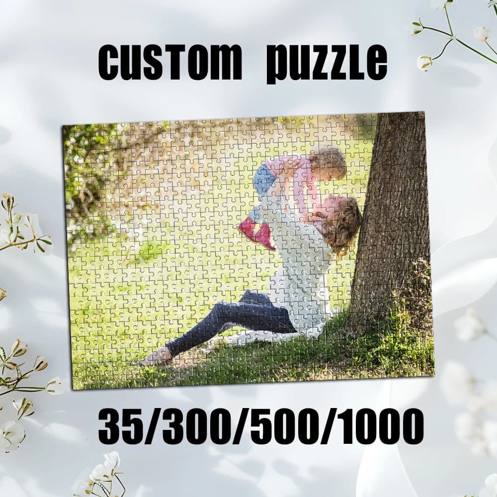 35/300/500/1000pcs Personalized Custom Photo Puzzle portrait Customize DIY Toy Decoration Collectiable Gift Present Christmas