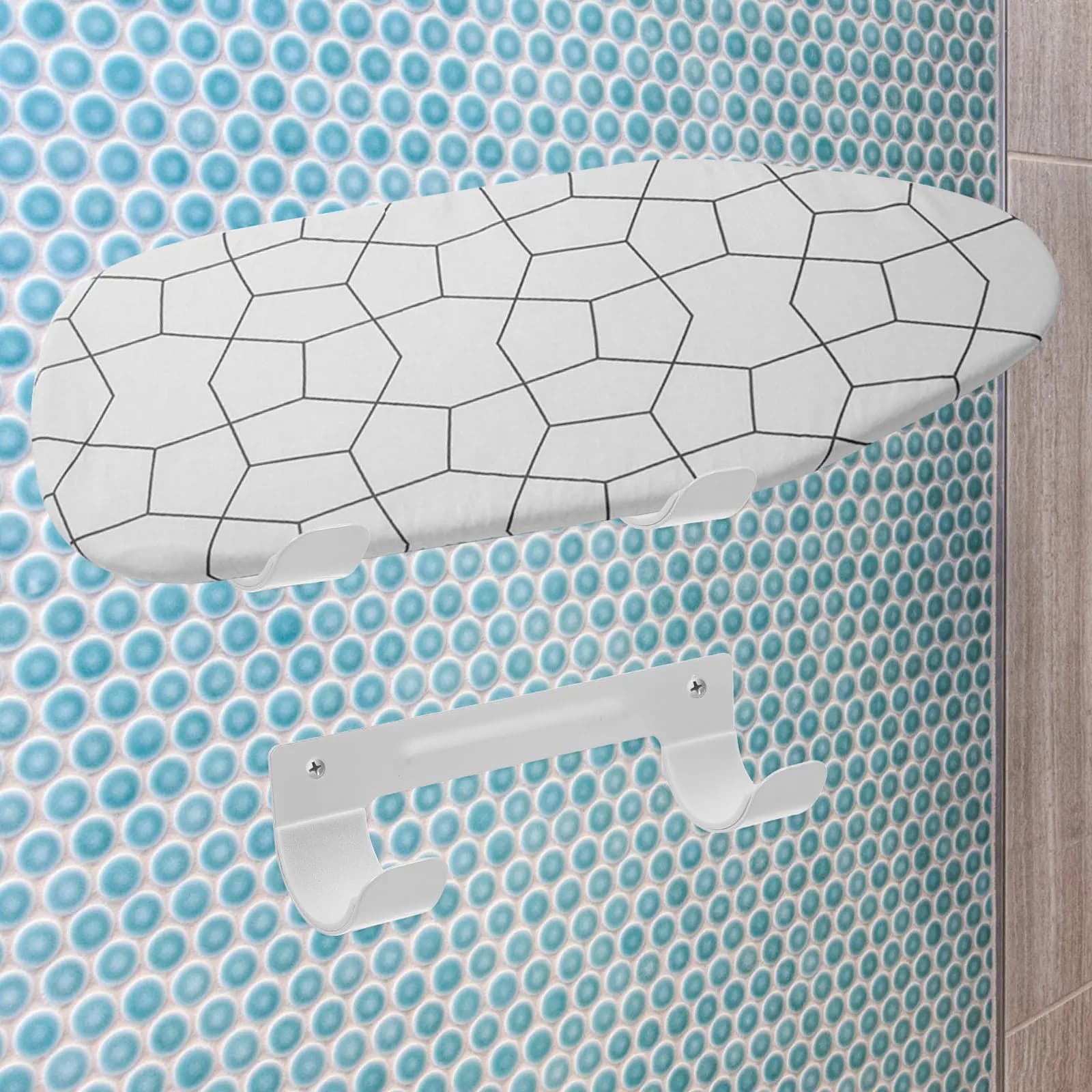 Ironing Board Wall Mount Holder Premium Steel Eva Material Strong Load Bearing Space Saving Laundry Utility Room Organizer Iron