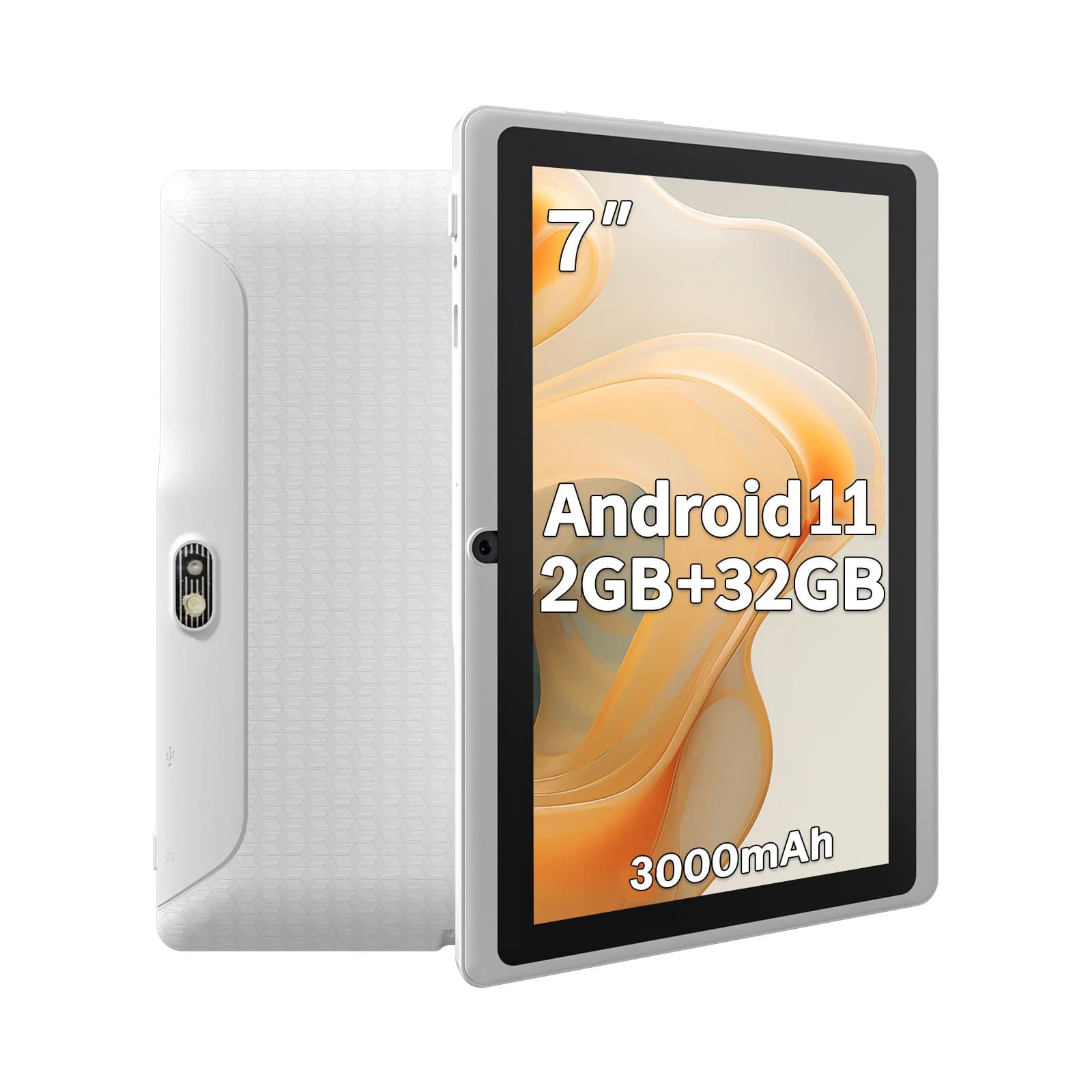 COLORROOM tablet, 7-inch tablet, 2GB memory+32GB storage, IPS screen, WiFi connectivity, dual cameras, student tablet, Android11