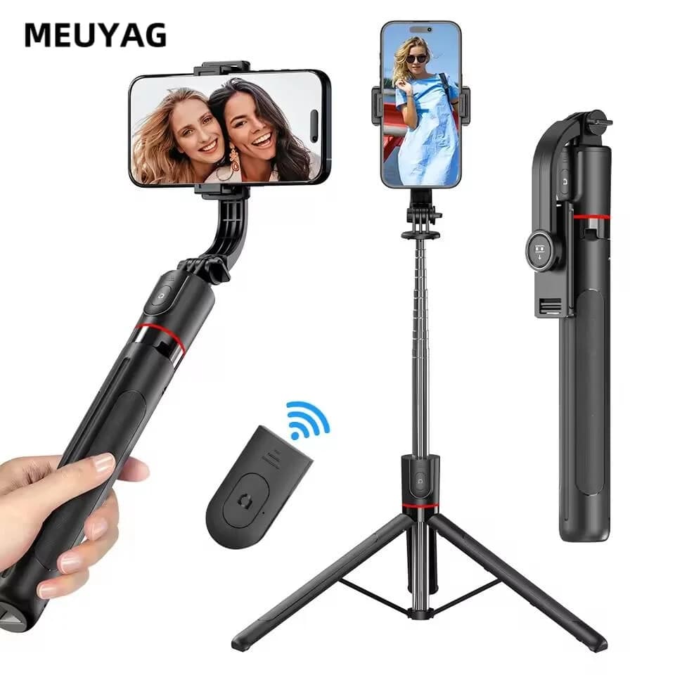 MEUYAG 2026 nuovo treppiede per selfie stick supporto per smartphone portatile con luce per iPhone Android con telecomando Bluetooth wireless