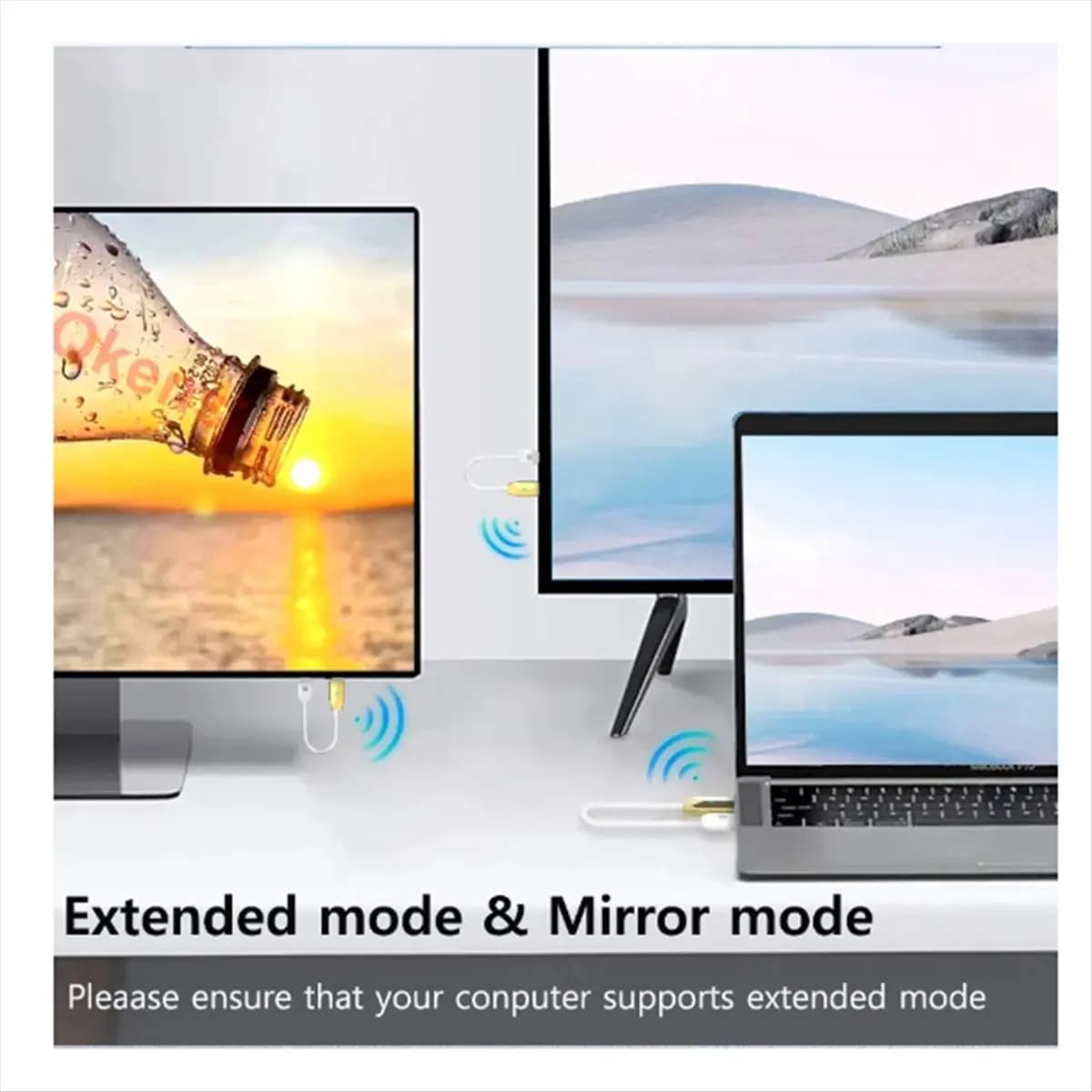 * HDMI ABAB 5G 30M compatible wireless extension cable transmitter and audio receiver video for PC camera(Bianco)