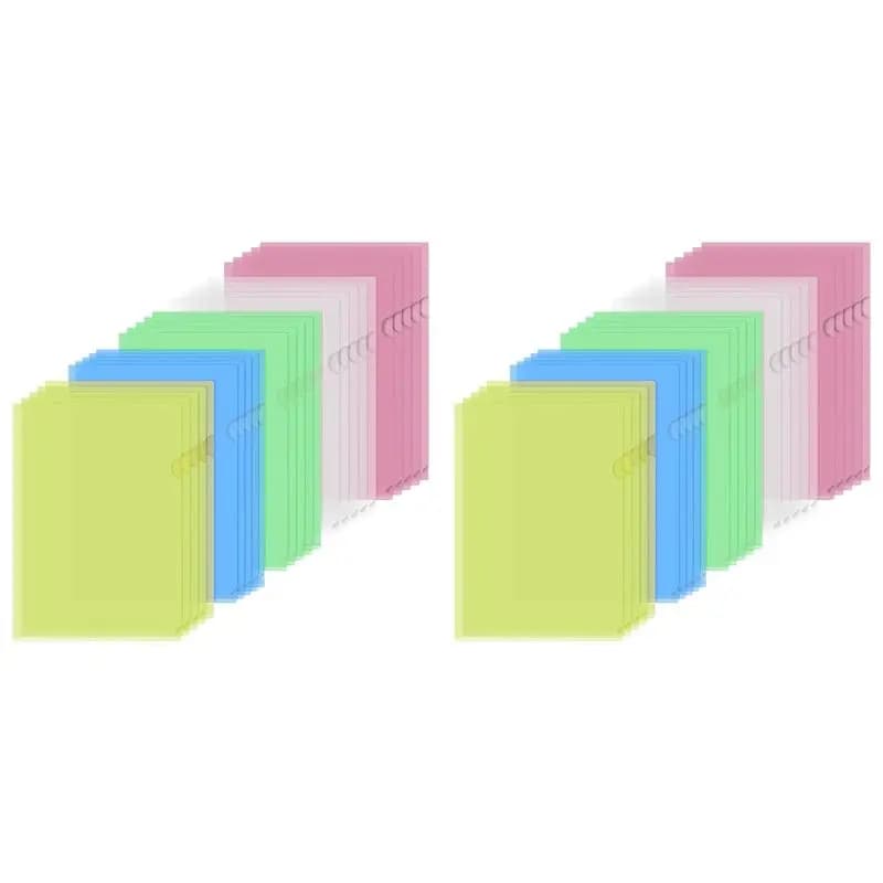 Exquisite-50Pcs Plastic Folders A4 Sleeves Wallets For Protection Files With Top & Side Open Sleeves For A4 Paper Work Office Du