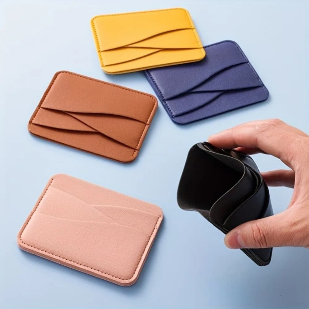 Solid Color Mini Card Holder Pu Leather Multi-functional Credit Card Holder Korean Style Slim Coin Purse Men/Women