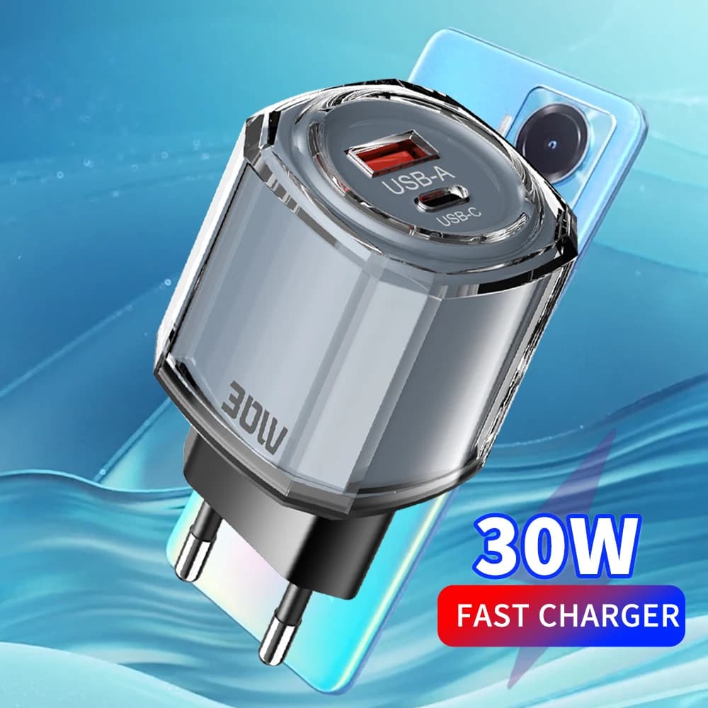 Quick Charger USB C 30 W Wall Charger with Plug EU/US/UK Fast Charge 3.0 for iPhone Samsung Xiaomi Huawei Charger Adapter for mobile phone