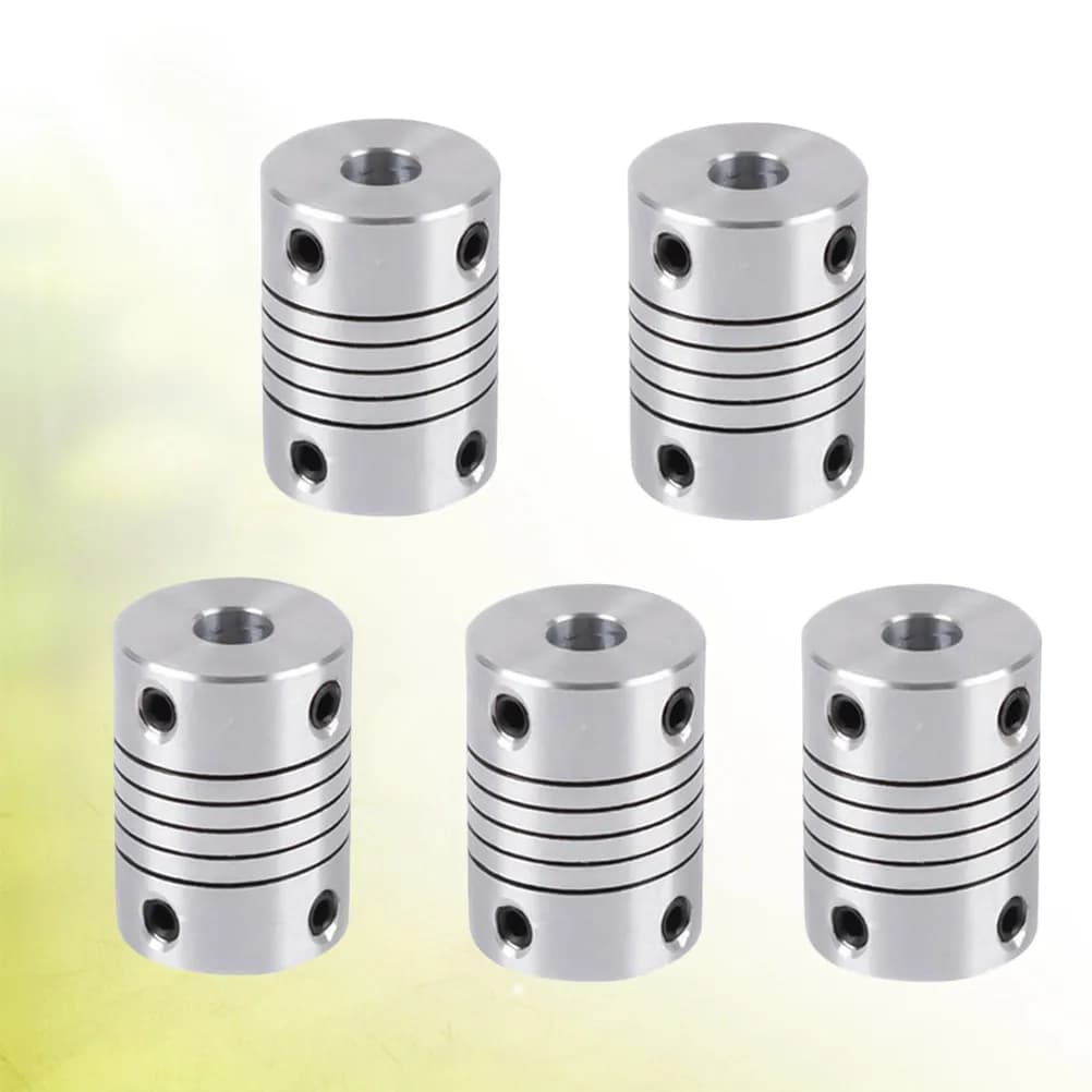 5Pcs Elastic Stepper Motor Encoder Aluminium Shaft Coupling Flexible Connector for 3D Printer Engraving Machine Screw Driving