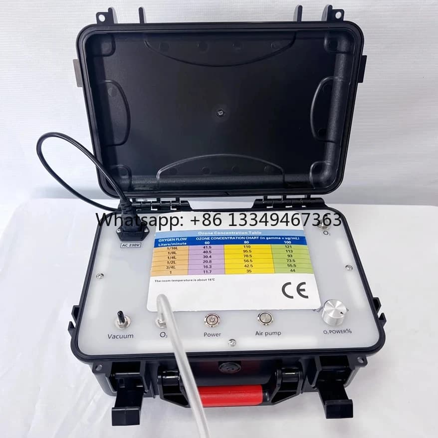 Purificatore d'Aria Commerciale Portatile in Lega di Titanio con Ozono, 1000 CFM, per Applicazioni Esterne, Hotel, Auto, Garage, Camper