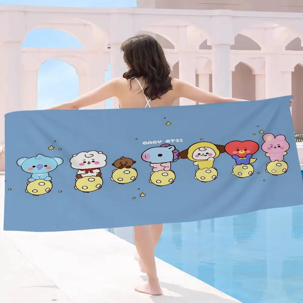 B-BTS-ES Fashion Big Microfiber Beach Towels Quick Dry Towel Sand Beach Towels Pool Towel for Travel Swim Pool Yoga