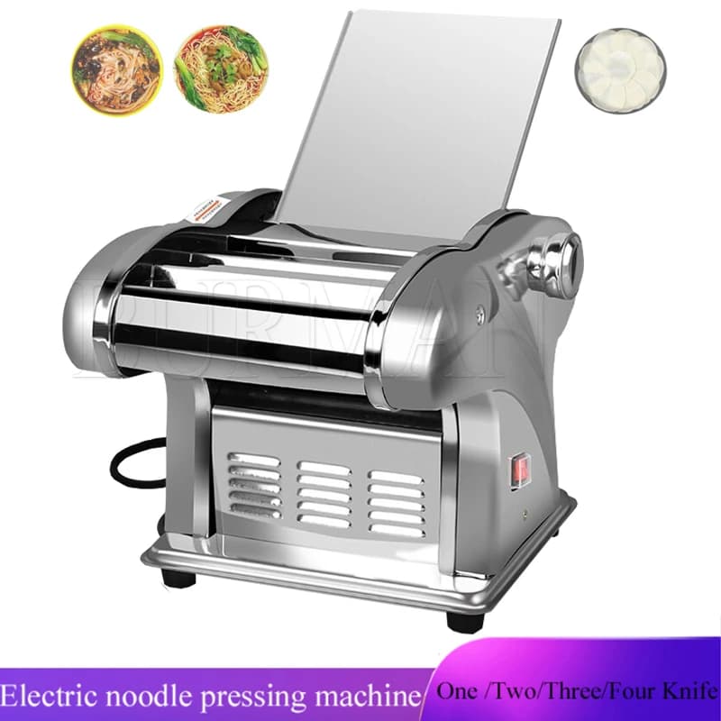 Macchina Elettrica per Fare Pasta e Sfoglie per Ravioli, Pressa per Pasta in Acciaio Inox per Uso Commerciale e Domestico