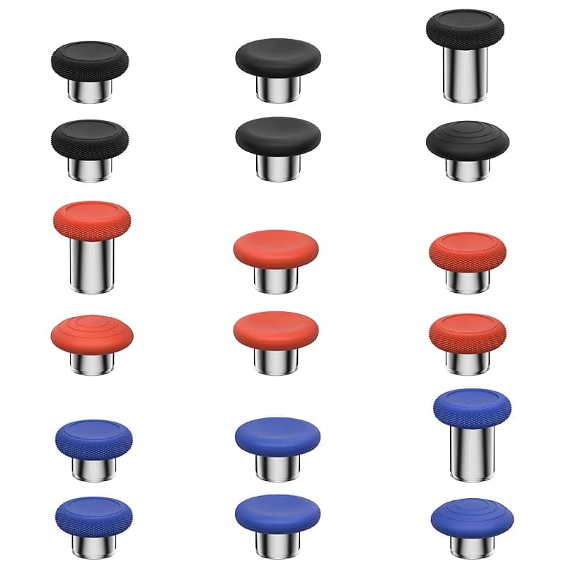 Pulsanti di ricambio per stick analogico con cappuccio a bilanciere con testa a fungo in metallo con manico originale per controller Xbox One Elite Series 2