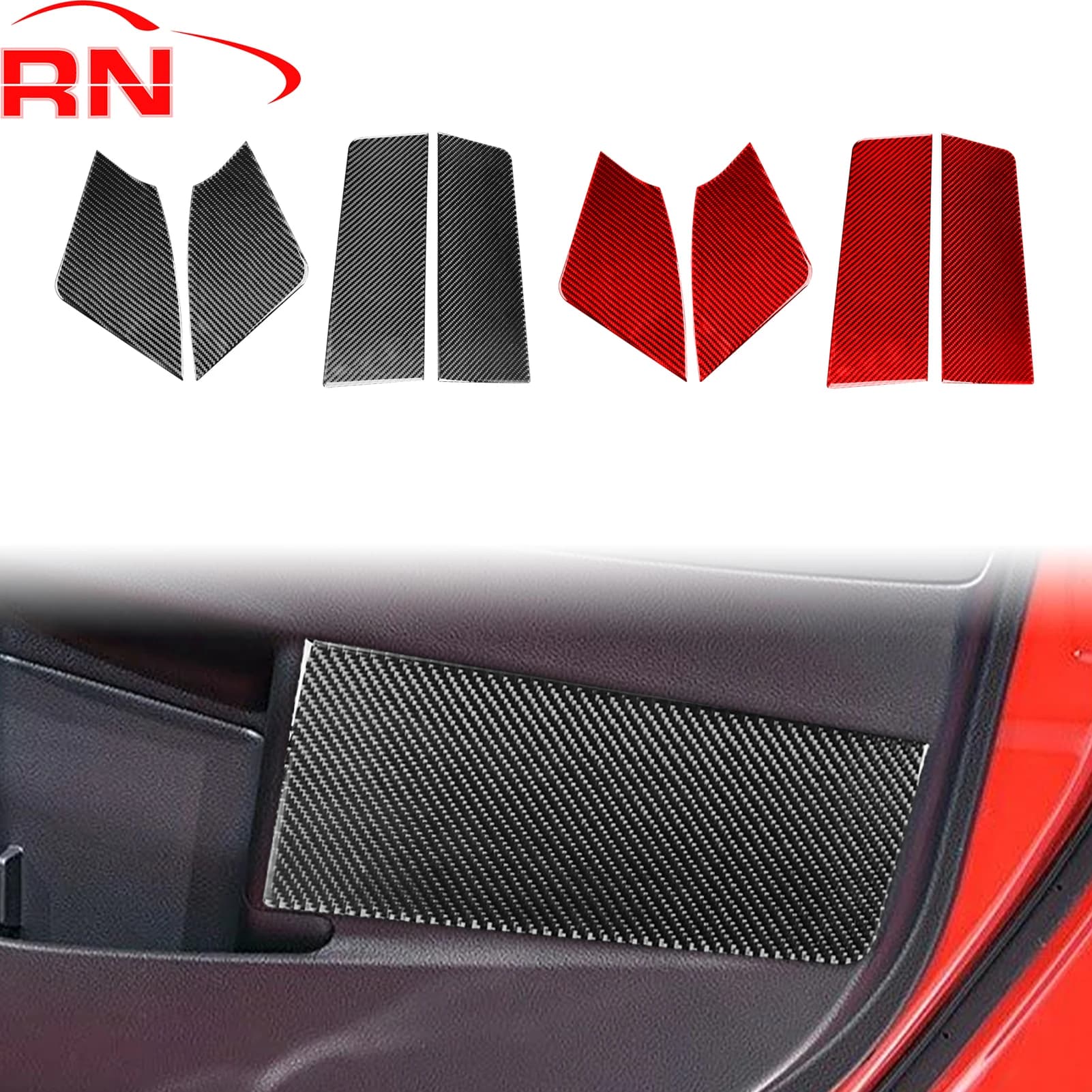 Per Subaru WRX 2015-2021 Auto Modificata In Fibra di Carbonio Porta Interna Pannello Decorativo Accessori Interni Adesivo