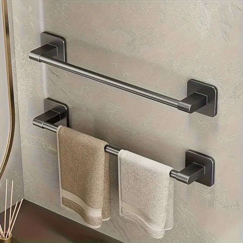 Portasciugamani da parete Portaoggetti da bagno Portaoggetti da bagno Barra in alluminio Porta asciugamani Portaoggetti da cucina Accessori da bagno