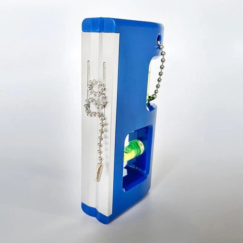 Mini strumento magnetico di livello tascabile piccolo con portachiavi e gancio in metallo livellatore a due bolle Facile da trasportare e riporre per piastrelle