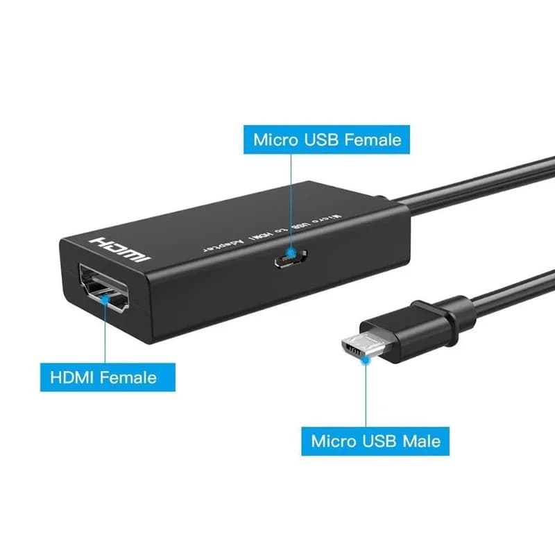 Cavo Audio Video HD 1080P da Tipo C e Micro USB a HDMI per Adattatori Convertitori HDTV, Telefoni Android e Tablet