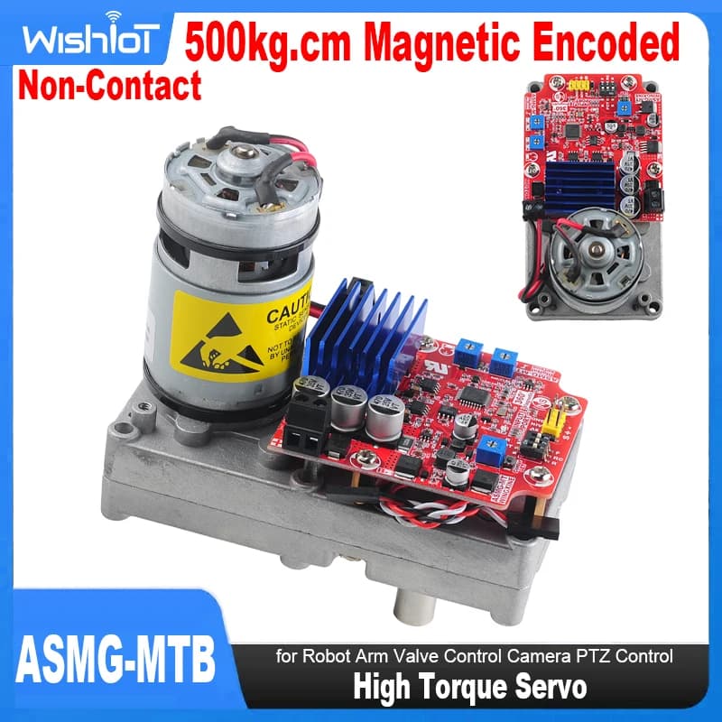 ASMG-MTB 500kg.cm Servo Servo a coppia elevata codificato magnetico senza contatto per telecamera di controllo valvola braccio robot Controllo PTZ