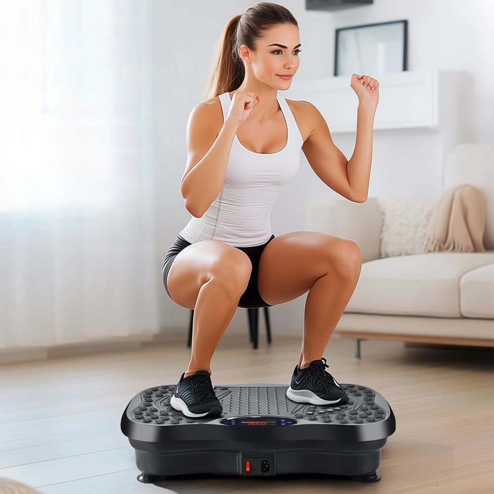 Exercise Machine with Vibrating Plate All Body-Compatible with Bluetooth Vibration Support for Adjustable Speed Training for Weight Loss