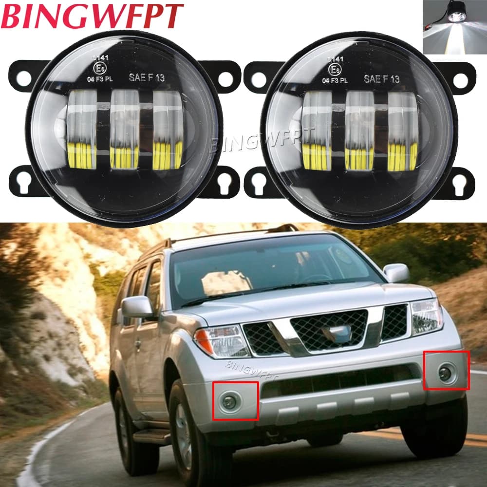2PCS Fendinebbia LED Fendinebbia per Nissan Navara D40 Pathfinder R51 Nota E11 Xterra Pixo UA0 Leaf 2005-2015 Fendinebbia Faro