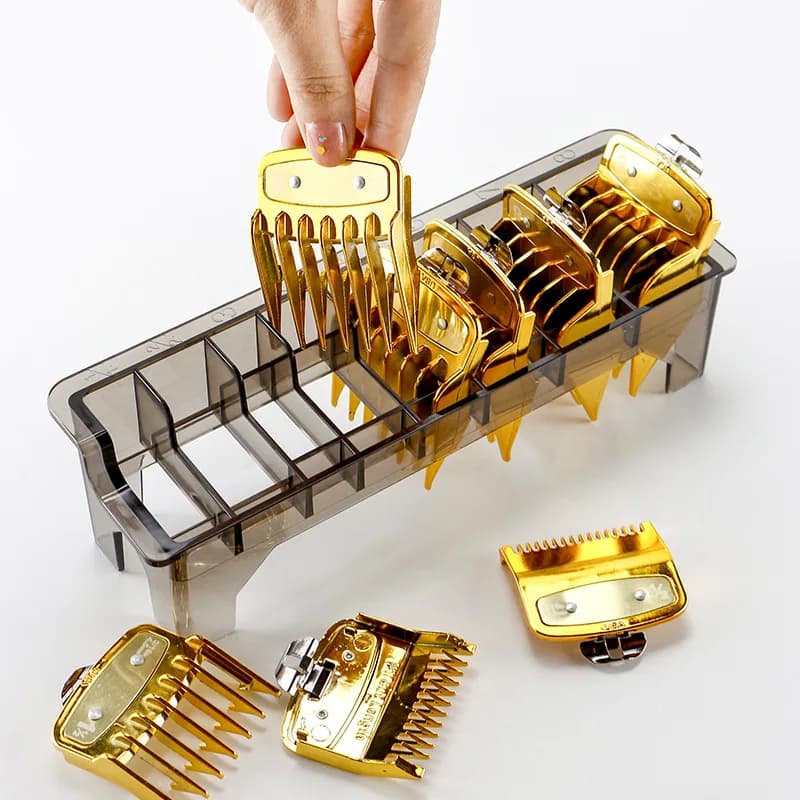 8 Grid Guide Limit Comb Storage Box Electric Haircut Rack Holder Organizer Case Barber Salon Tools for Hairdresser Tool for Barber