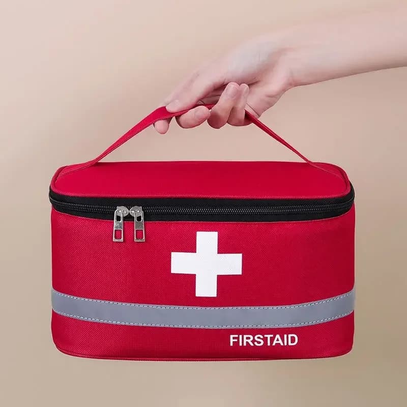 Kit di pronto soccorso portatile per esterni Borsa per medicinali Borsa di salvataggio Organizzatore di stoccaggio per kit medico di grande capacità per bambini