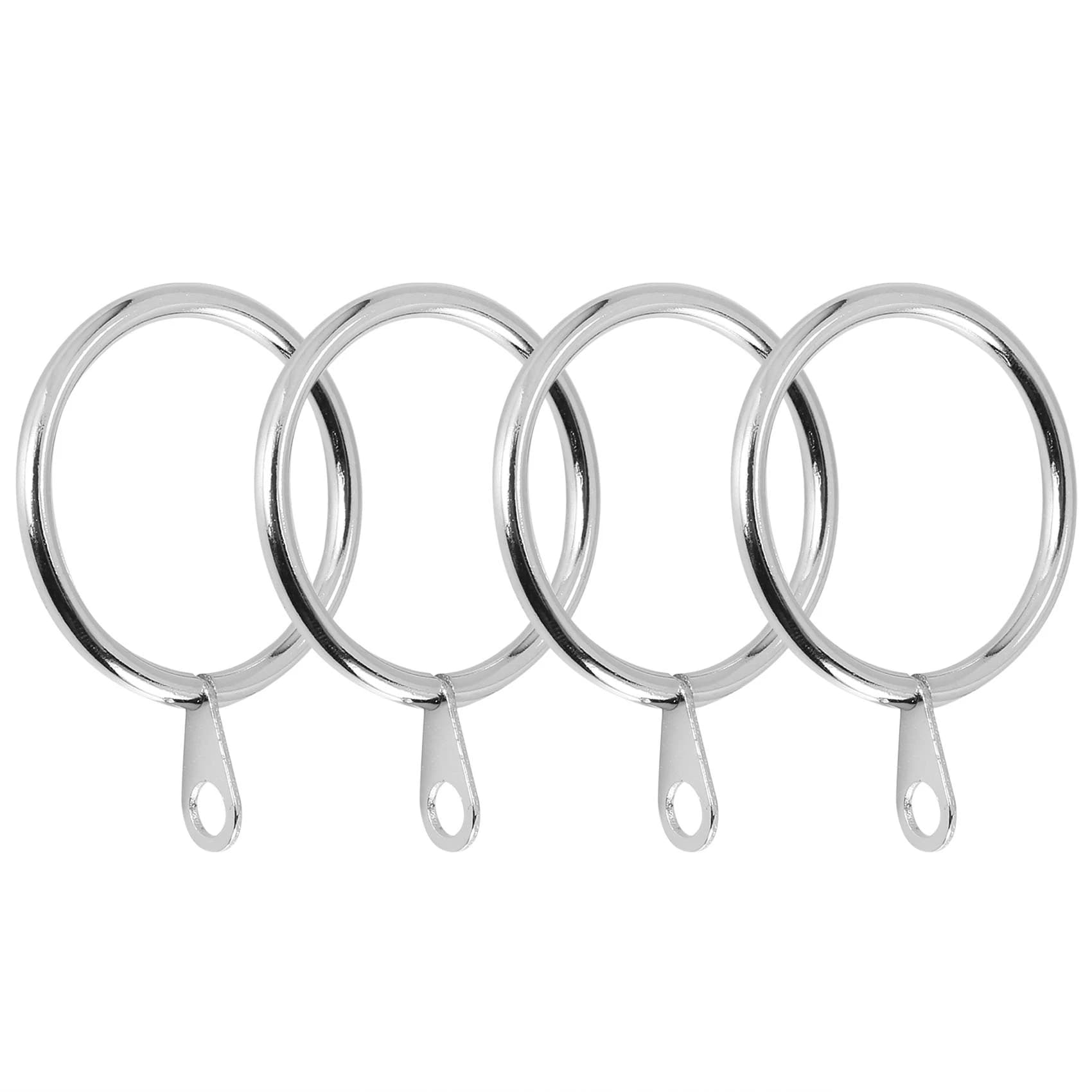 Anello per tende in metallo qualitativo da 40 pezzi per tende e pali, anello con occhiello scorrevole pendente diametro interno 32 mm (argento)