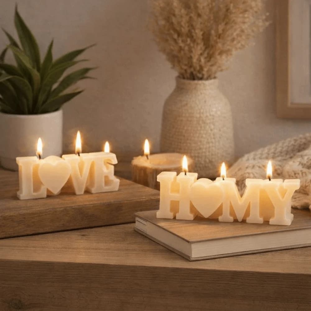 Stampo in Silicone a Forma di Cuore Decorativo con Lettere Inglesi, per Artigianato in Resina Fai-da-Te, Antiaderente, Romantico, per Resina Epossidica, per Ufficio