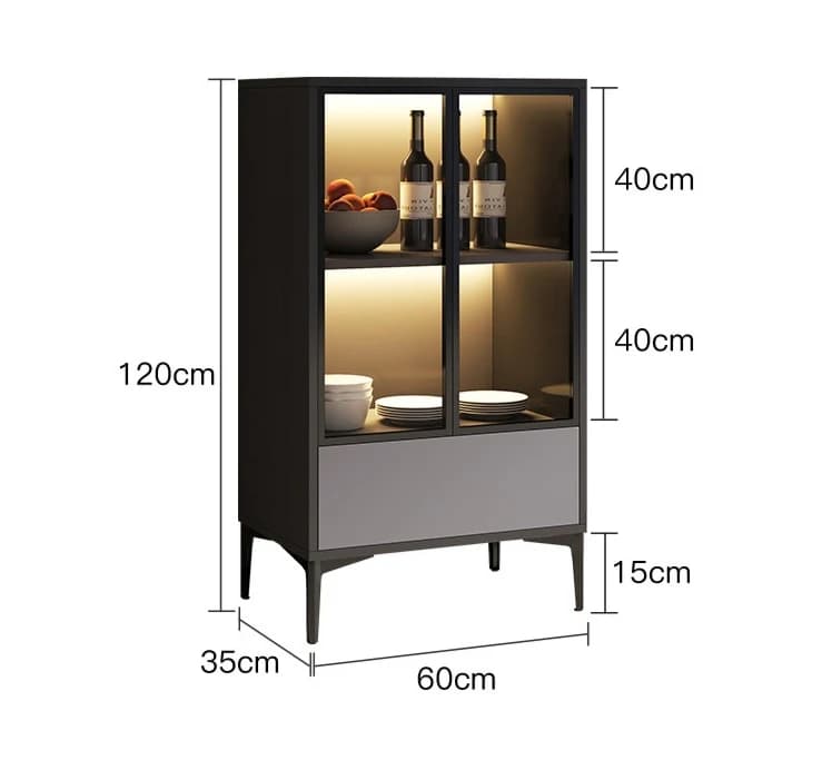 Mobiletto Porta Vini di Lusso Compatto da Parete, Moderno e Semplice, Vetrina da Terra per Soggiorno