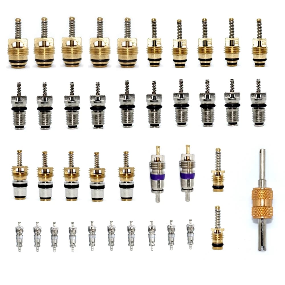 Pneumatic Valve Removal Tools Kit for Air Conditioning Auto, 1 Set R12 R134A