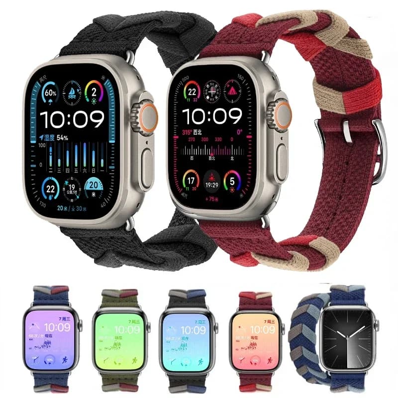 Cinturino Bridon Single Tour per Apple Watch Ultra 3 2 49mm 11 10 9 8 7 45mm 41mm 42mm 46mm Bracciale in nylon iWatch 6 5 4 SE 44mm 40mm