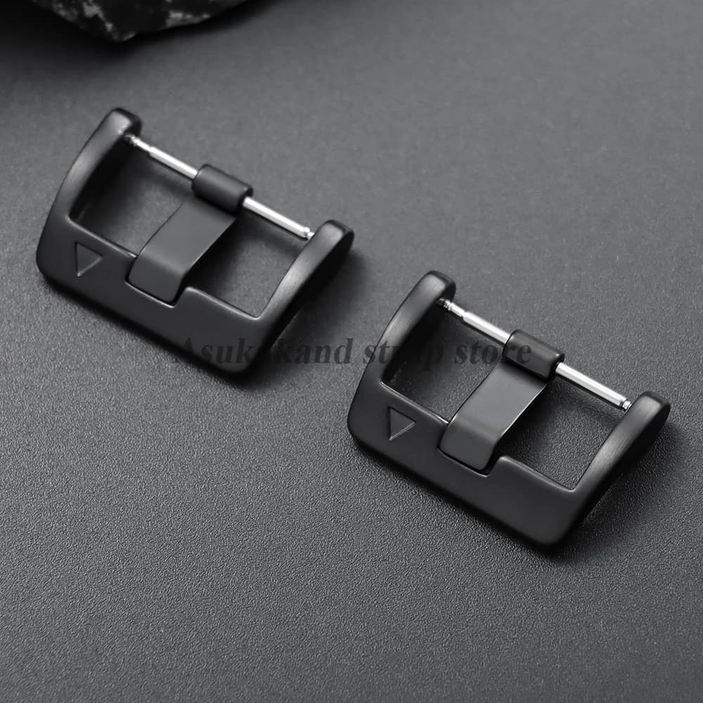 Fibbia per orologio in acciaio inossidabile nero da 22 mm per cinturino per orologio Garmin in nylon e silicone, pulsante in metallo, accessori per orologi di ricambio
