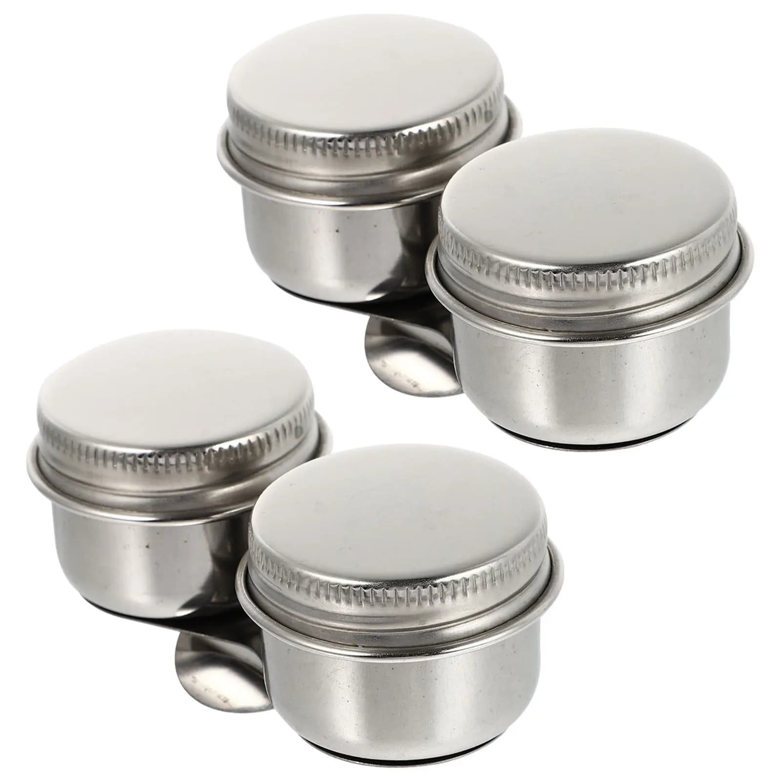 2Pcs Oil Palette Cup Brush Washing Pot Stainless Steel Pen Washing Pot Container for Paint Brush Cleaner Home Art Studio