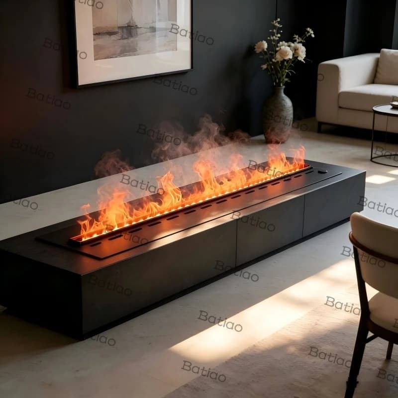 Caminetto a vapore per l'atmosfera del home theater, tecnologia a nebbia, umidificatore con effetto fiamma LED 3D, simulazione carbone, Kamini